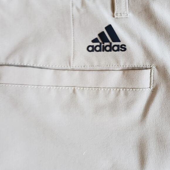 Adidas Pants Mens 34 Beige Golf Straight Tapered Sport Trousers Tech Chino 34x32 - Picture 3 of 10